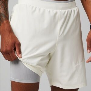 Men's White Athletic Shorts
